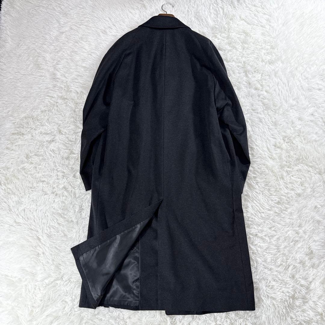 【大きいサイズ】ヴィンテージ カシミヤ100% ステンカラーコート AB8 美品