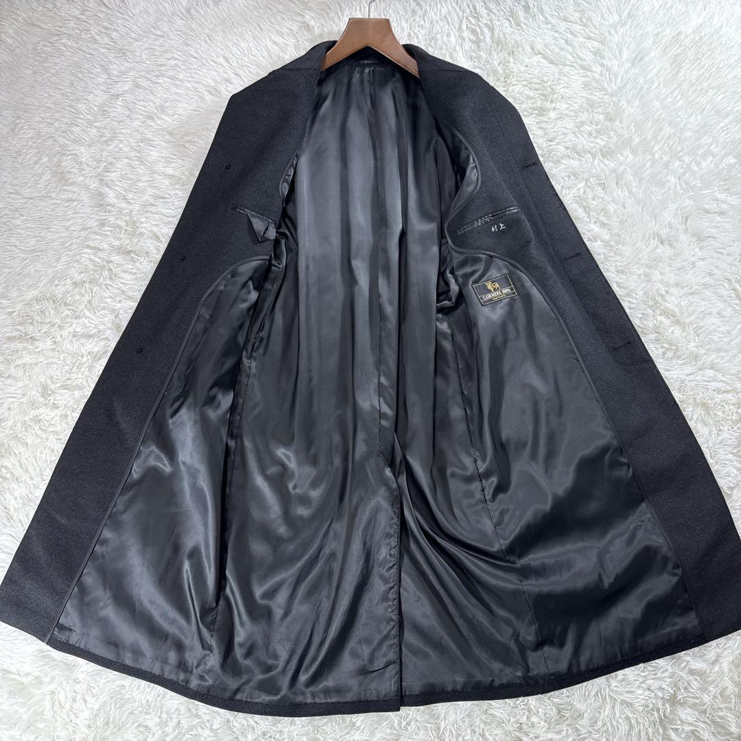 【大きいサイズ】ヴィンテージ カシミヤ100% ステンカラーコート AB8 美品