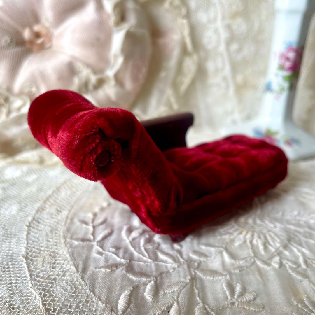 ドール用肩肘ソファ　長椅子　チェア　ヴィンテージ　検フランスアンティーク