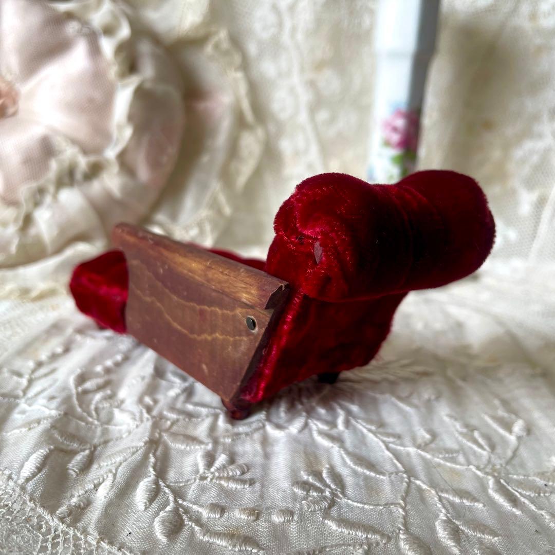 ドール用肩肘ソファ　長椅子　チェア　ヴィンテージ　検フランスアンティーク