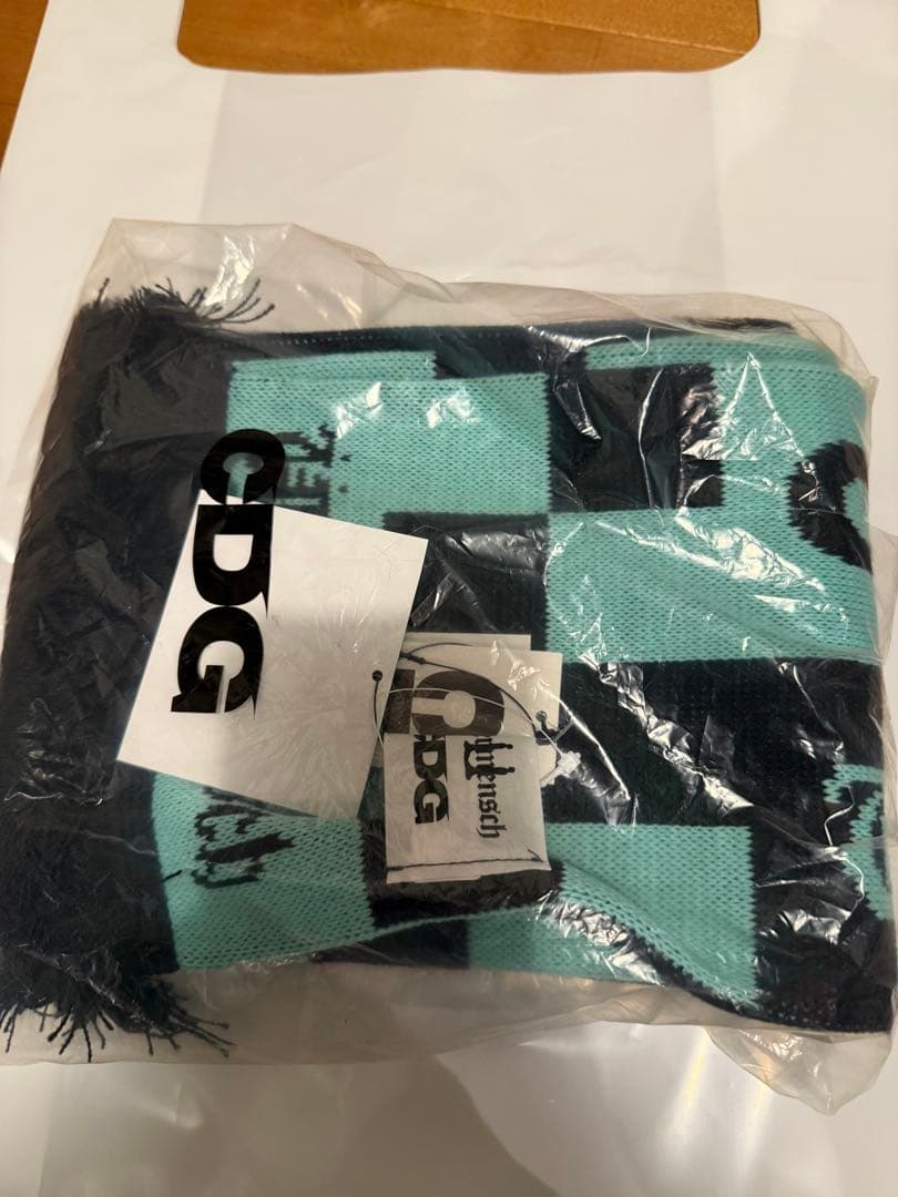 ショッパー付CDG x G-DRAGON Checkered StoleMint