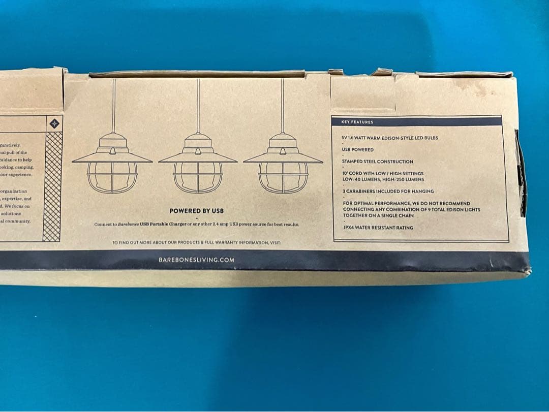 BAREBONSベアボーンズLEDランタン3灯セット EDISON