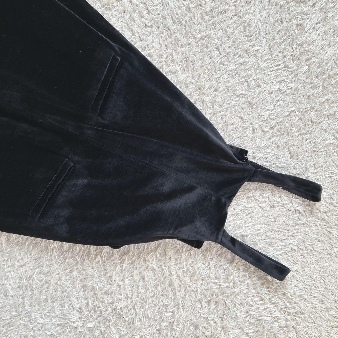 美品　SACRA サクラ トリアセテートベロア サロペット オールインワン