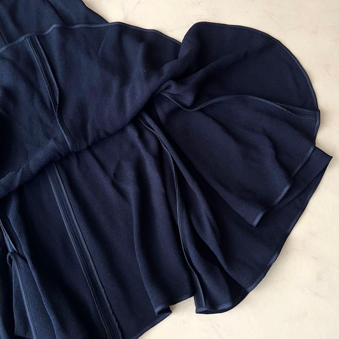 希少 セリーヌ フィービー期 アシンメトリー ロングスカート ネイビー 34