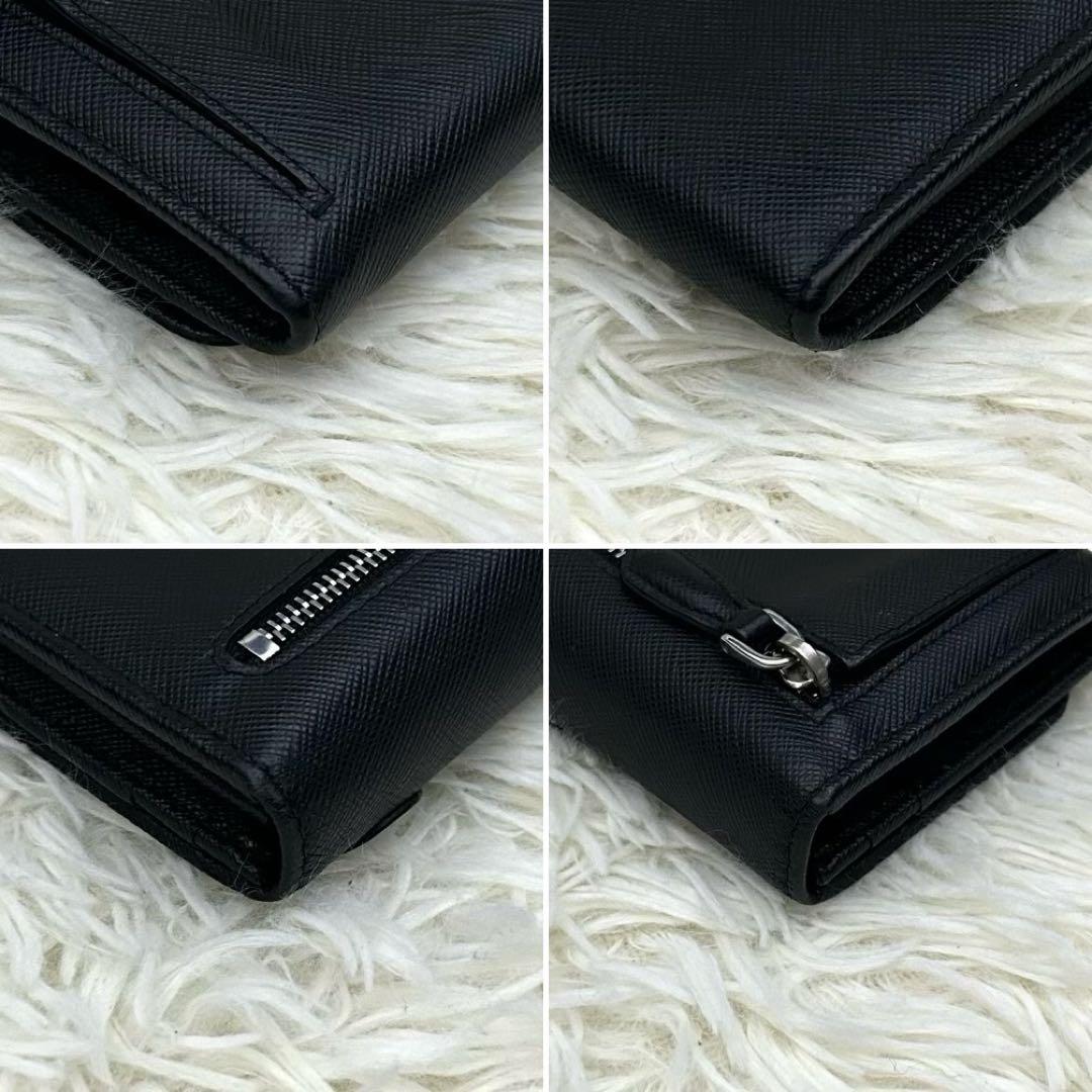 ［美品］PRADA SAFFIANO ROBOT シルバーメタル 長財布