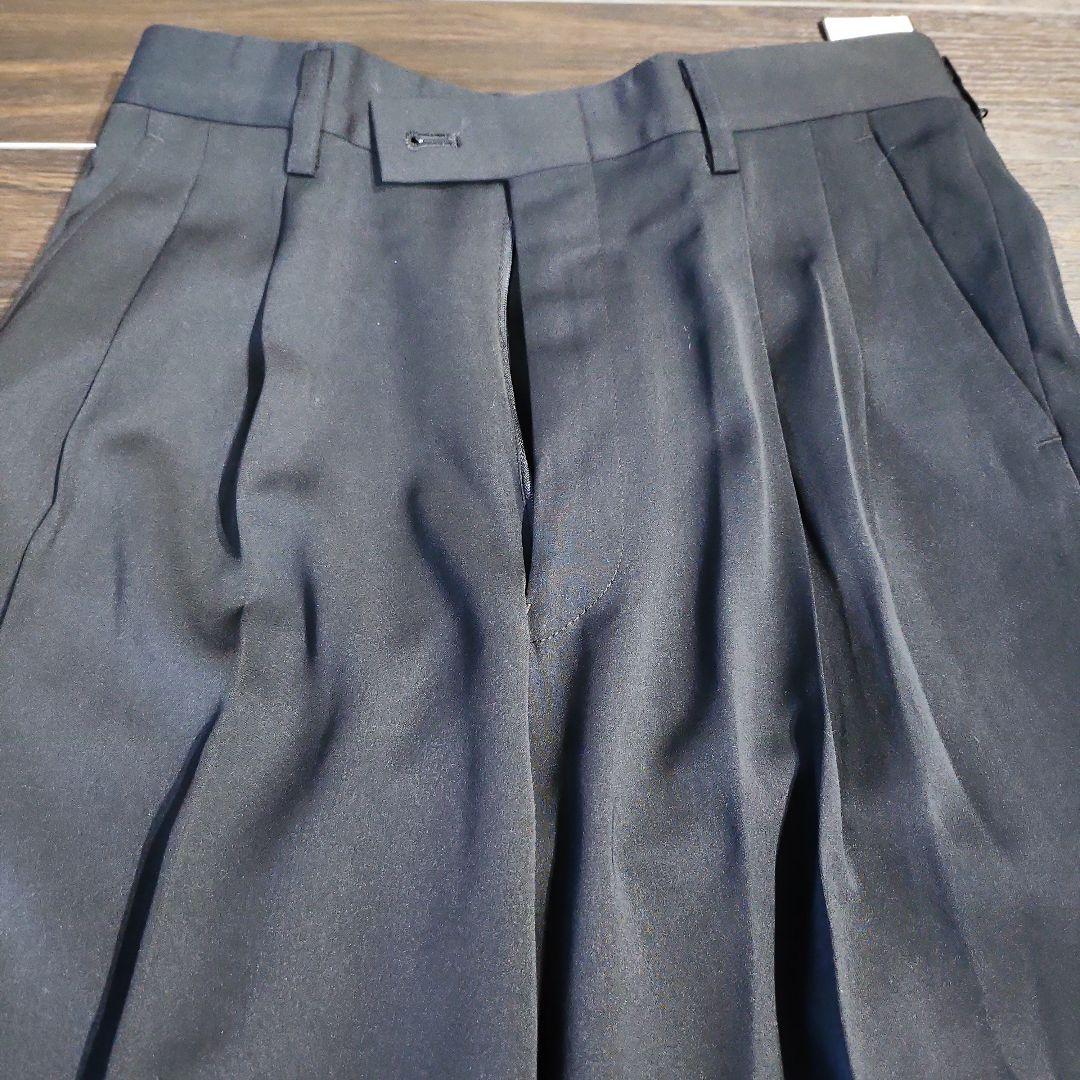 レア品　80's　BALENCIAGA　黒 プリーツ スラックス