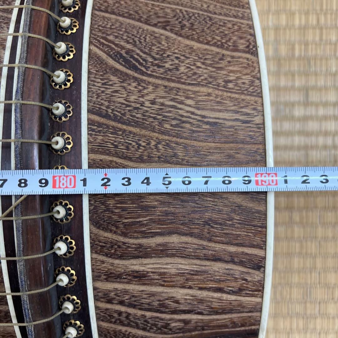 すだれ彫　13弦　琴　舌に蒔絵　全長190㎝　東な7-0703②