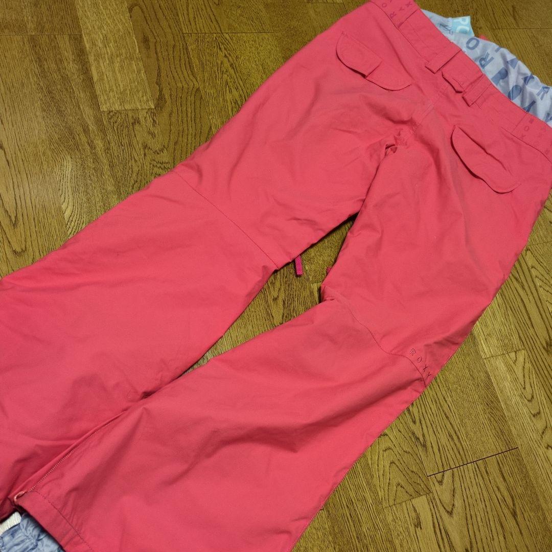 ROXY　スノボウェア　上下セット　Ｍ　ロゴ　総柄　カラフル　マーブル　ピンク