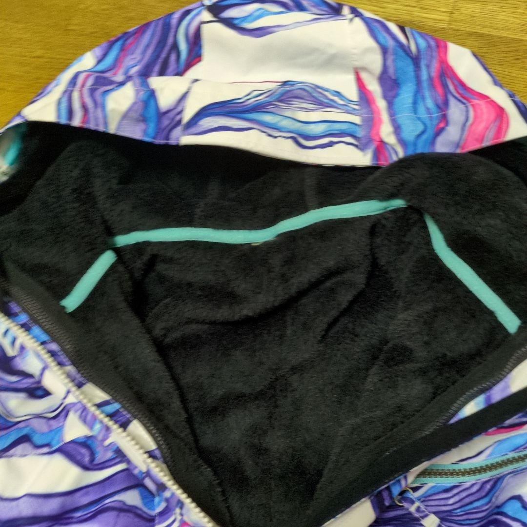 ROXY　スノボウェア　上下セット　Ｍ　ロゴ　総柄　カラフル　マーブル　ピンク