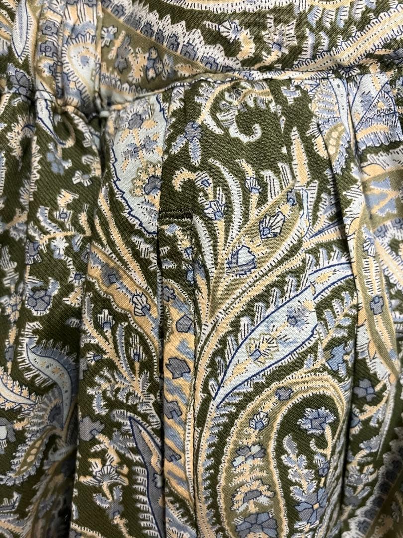 北欧暮らしの道具店　リバティプリントのティアードスカート ペイズリー柄