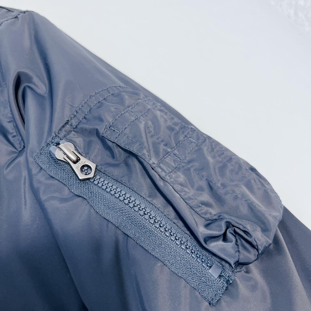 希少✨AVIREX 35周年モデル リバーシブルMA-1 総柄 L ネイビー