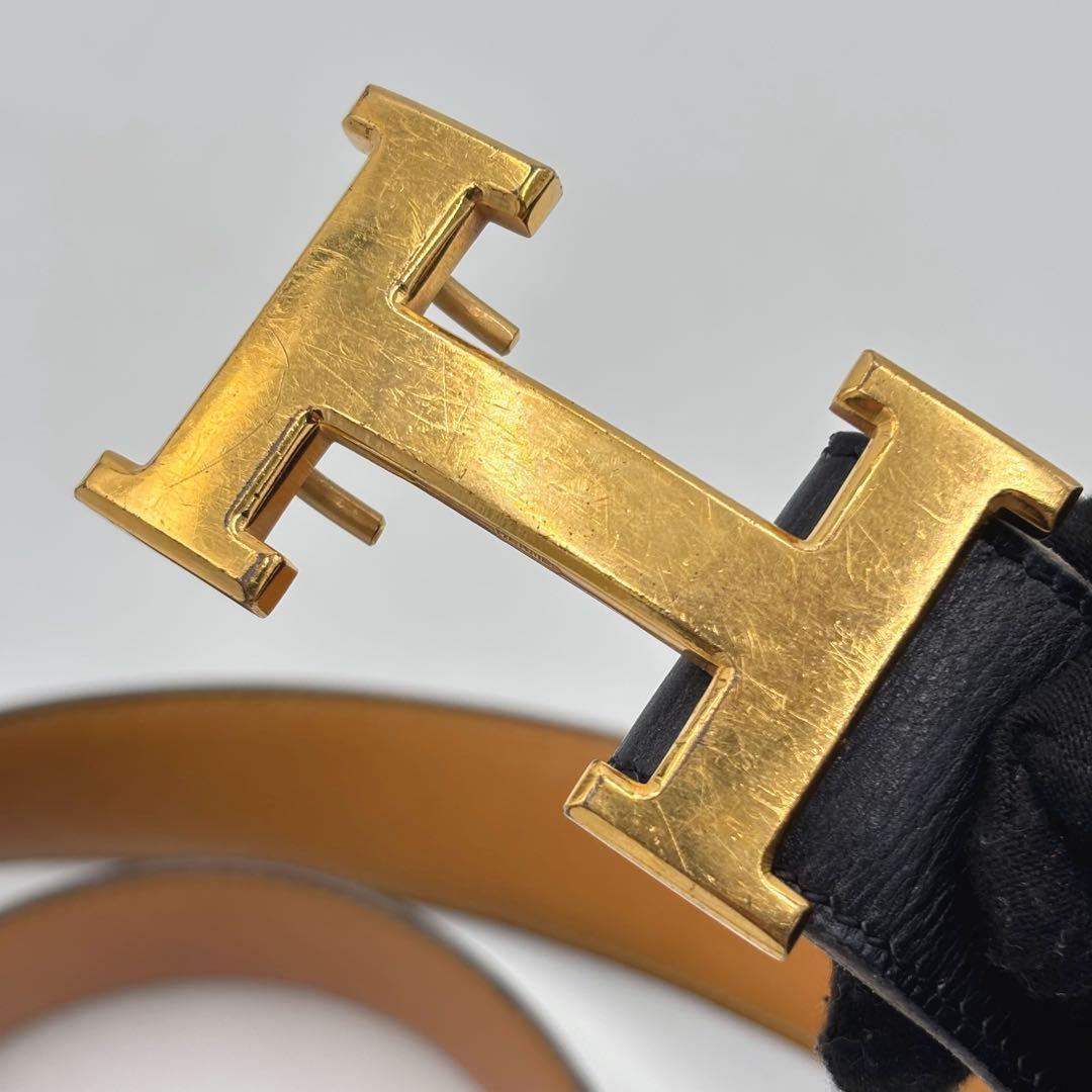 HERMES エルメス コンスタンス Hバックル ボックスカーフ レザーベルト