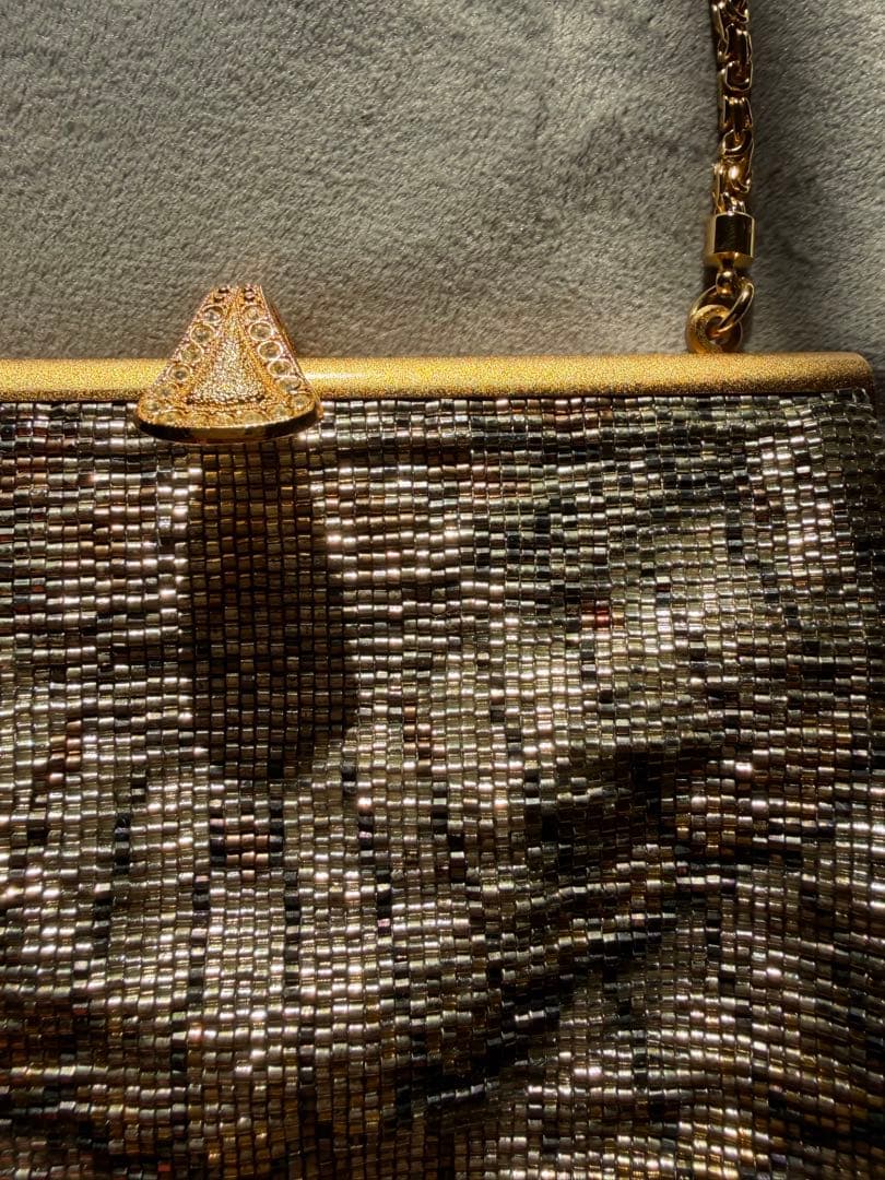 銀座◼︎白牡丹◼︎総ビーズバッグ 着物 謝恩会 冠婚葬祭 結婚式