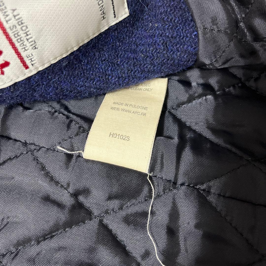 A.P.C. ネイビー ダブルブレスト チェスターコート XS