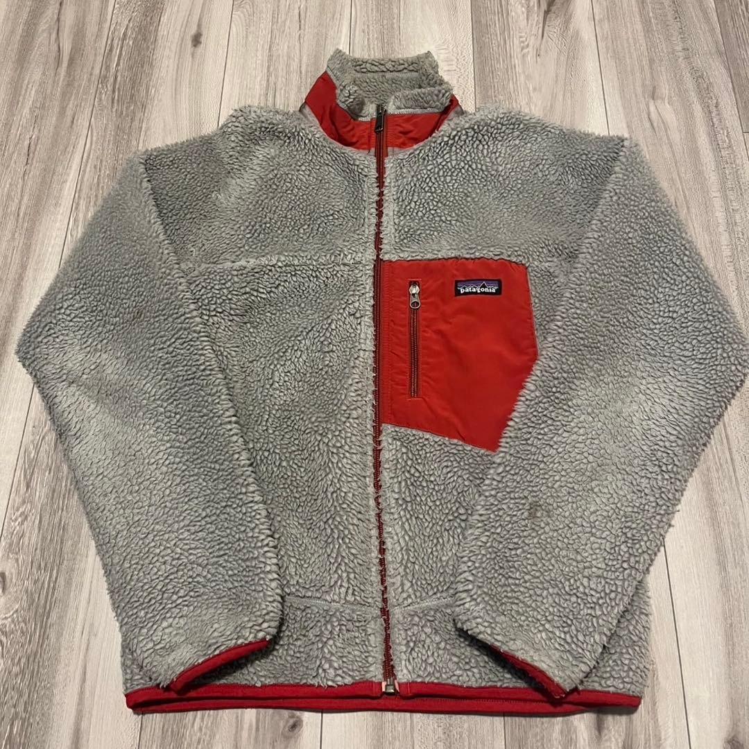 patagonia パタゴニア レトロx レッド フェザーグレー - メルカリ