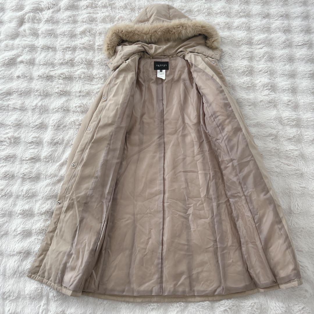 インディヴィ★ロング　ダウンコート　フォックスファー　フード