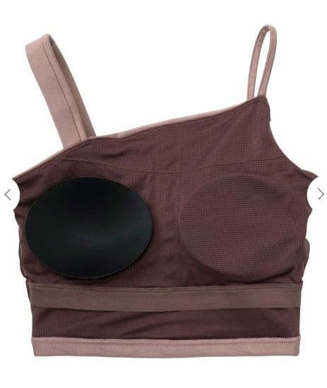 【SUKALA】シャインストレッチアシンメトリーブラトップ 　Ｌサイズ