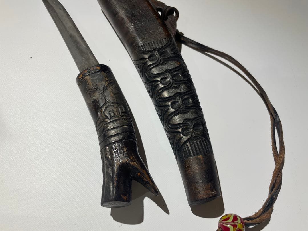 アイヌ　マキリ　アイヌ彫