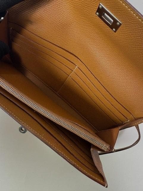 ◆HERMES◆エルメス◆ケリーウォレット 財布 ゴールド×シルバー金具