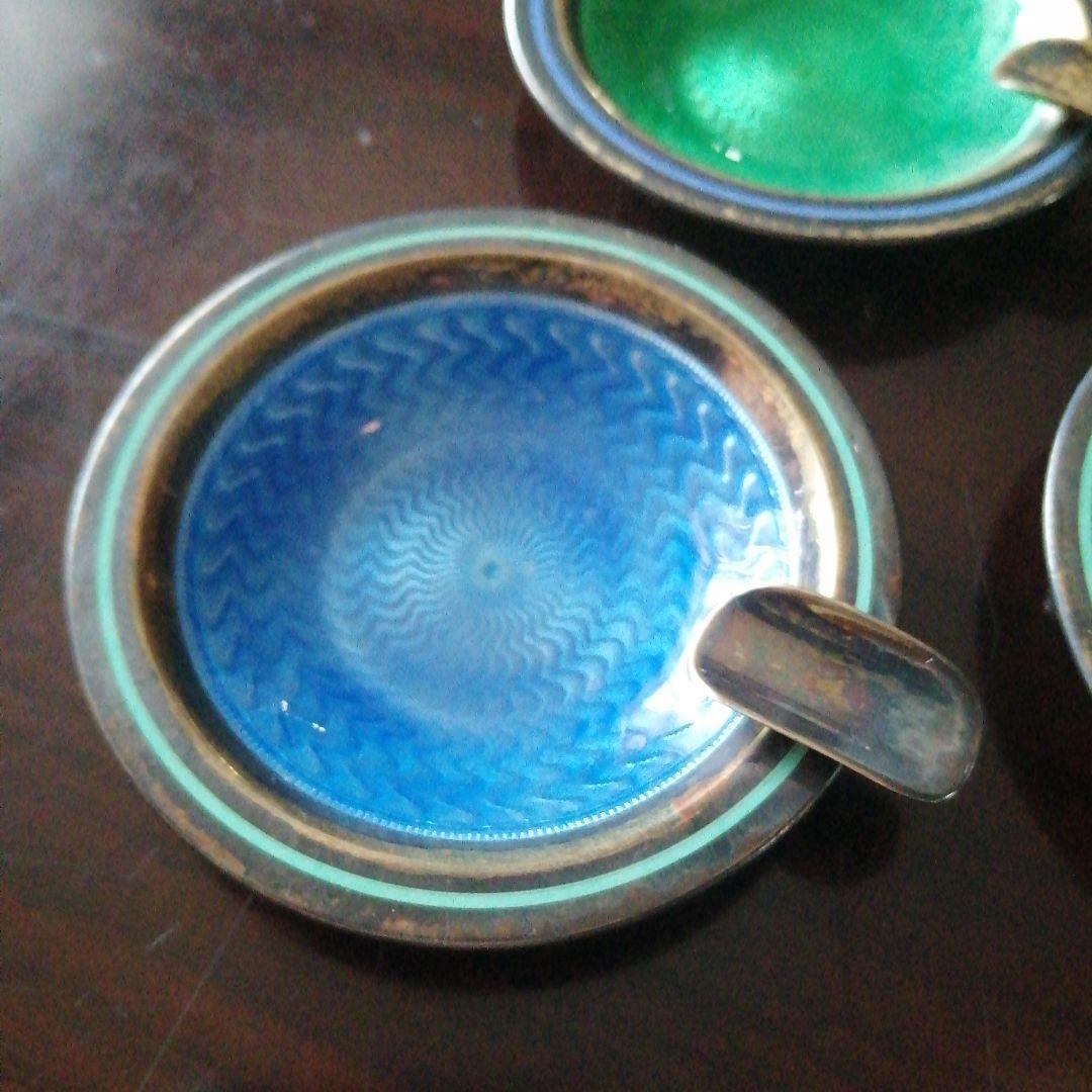 銀製アシュトレイ　3個　7.5cm　115g