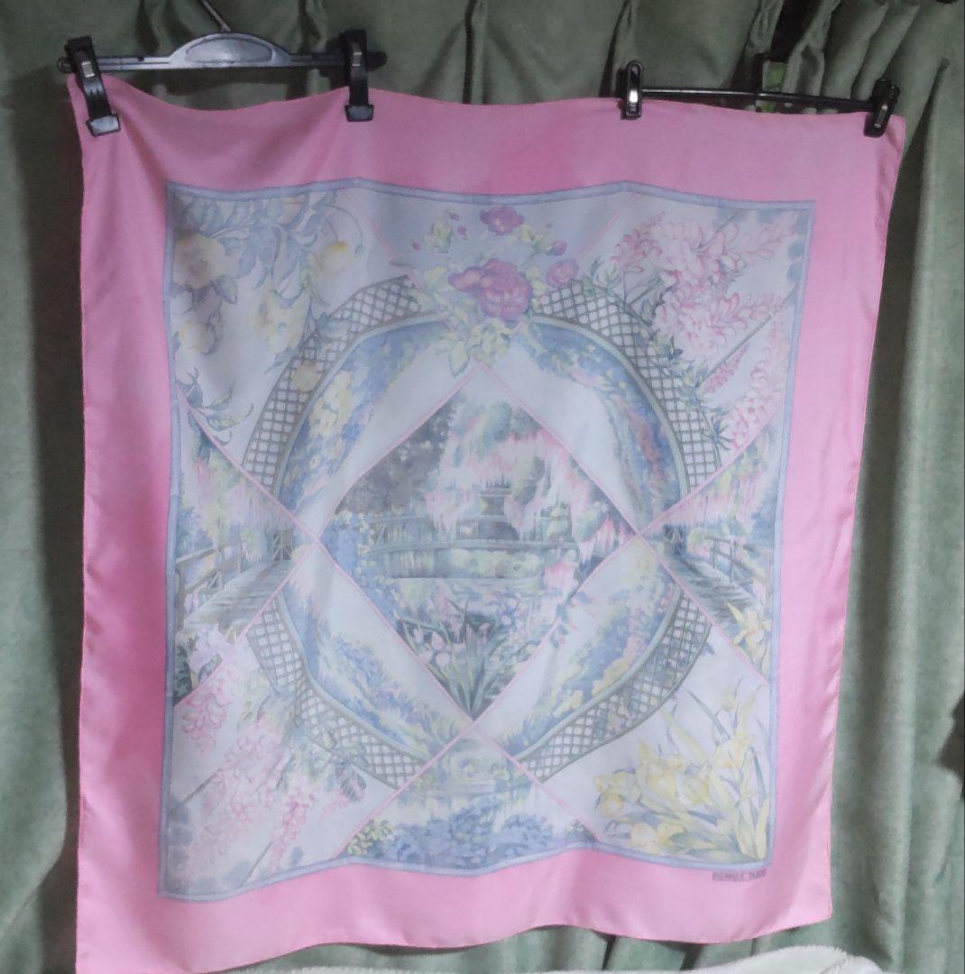 エルメス HERMES スカーフ カレ90 ジヴェルニー モネの庭 ピンク系