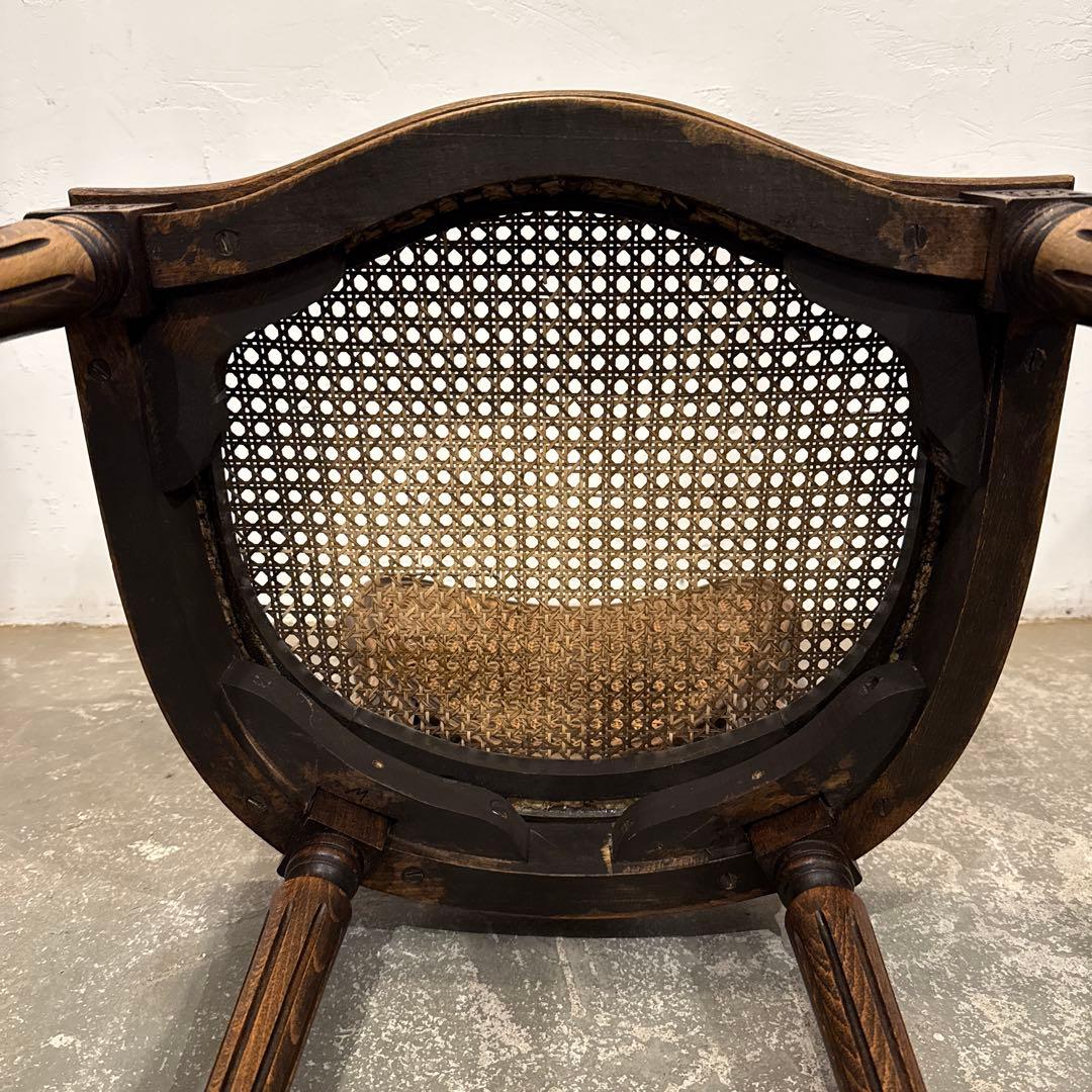 ヴィンテージ　ダイニングチェア　カフェチェア　ラタンチェア　3