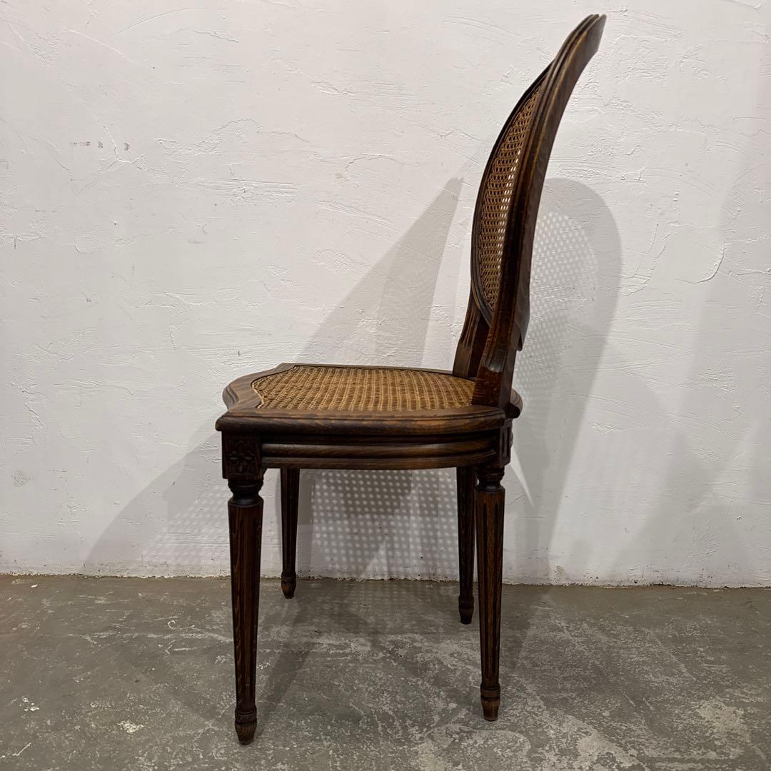 ヴィンテージ　ダイニングチェア　カフェチェア　ラタンチェア　3