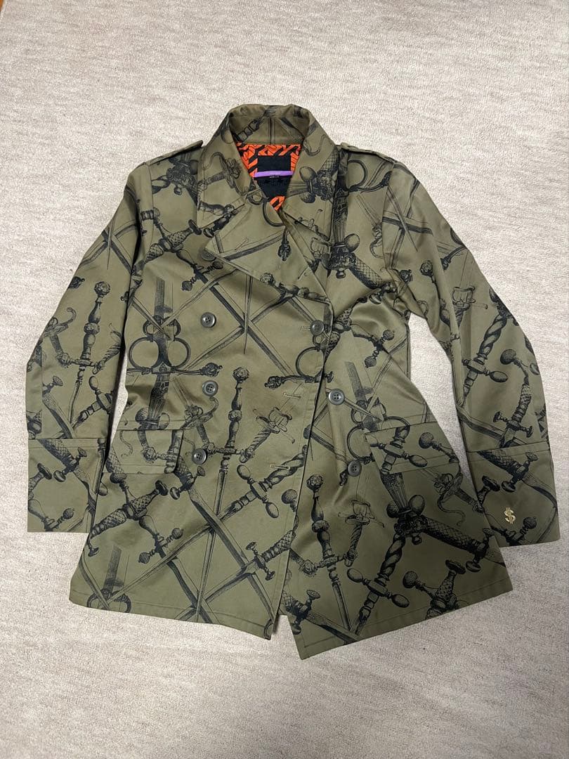 SWAGGER スワッガー 袖革スタジャン メルトンウール レザー 中綿 XL