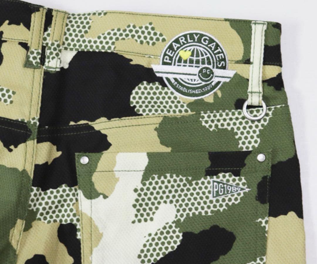 《パーリーゲイツ》新品 やや薄手素材 カモフラ ストレッチパンツ 4(W82)