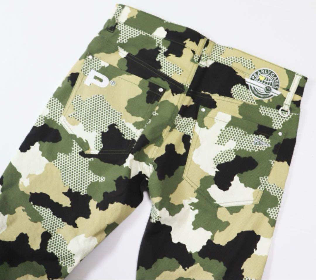 《パーリーゲイツ》新品 やや薄手素材 カモフラ ストレッチパンツ 4(W82)