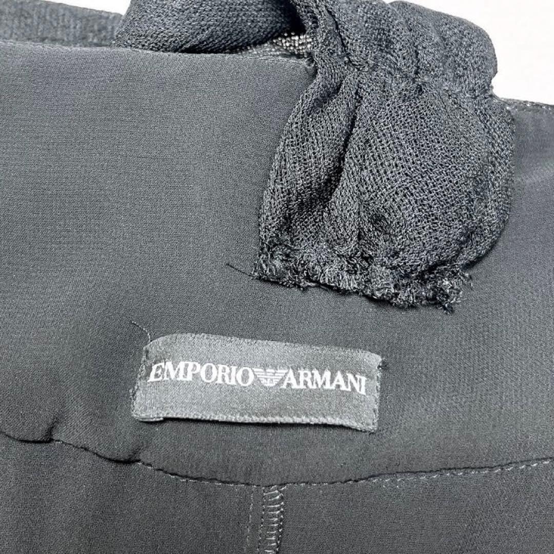 エンポリオ アルマーニ ワンショルダー ドレス プリーツ アシンメトリー 黒