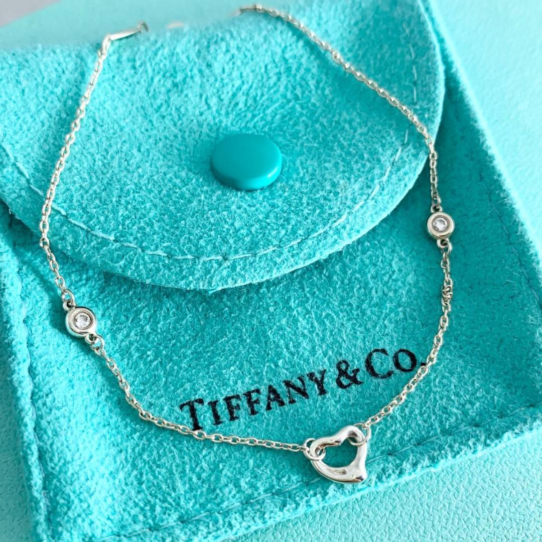 ティファニー ダイヤ オープンハート バイザヤード ブレスレット XW11e