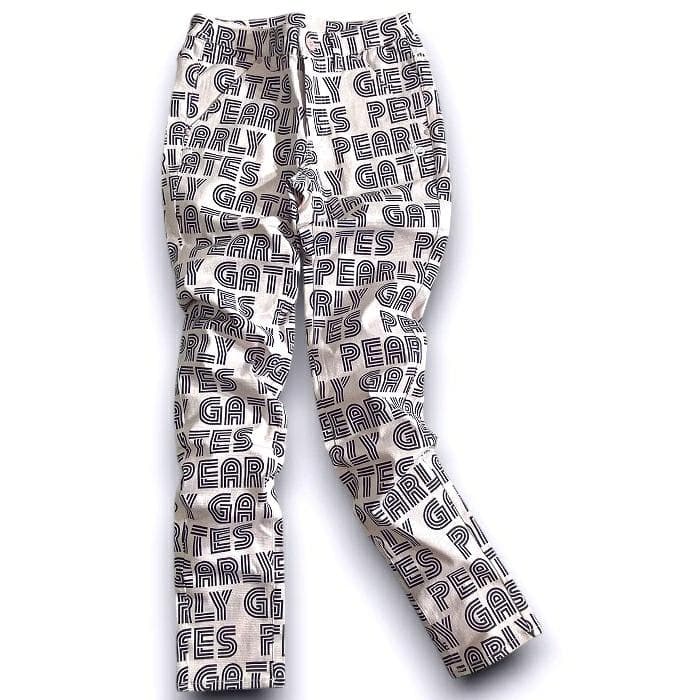 パーリーゲイツ ゴルフ ラインロゴ柄 ストレッチ ロングパンツ ウェア 00