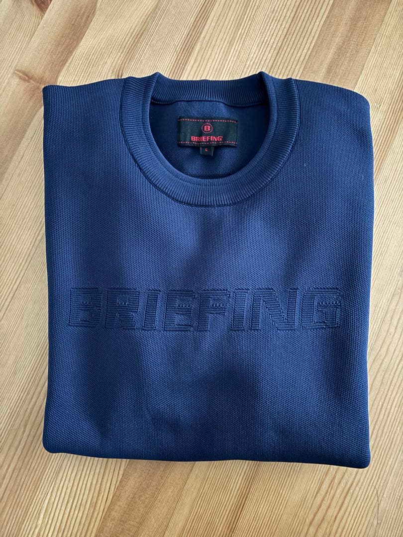 BRIEFING ネイビー クルーネックセーター
