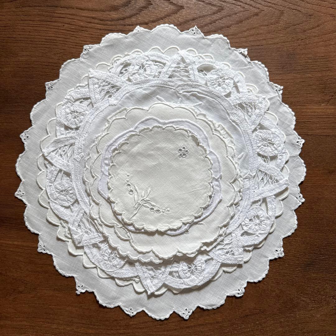 フランスアンティークஐ⋆*可愛いドイリー大小セット❤︎