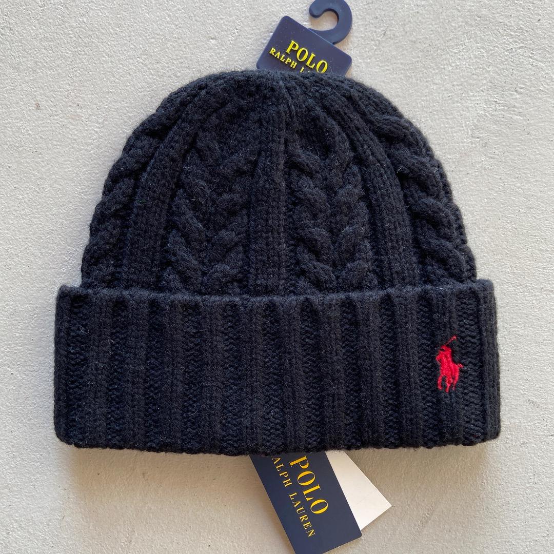 ポロラルフローレン ワンポイントポニー刺繍ビーニー ニット帽 po504