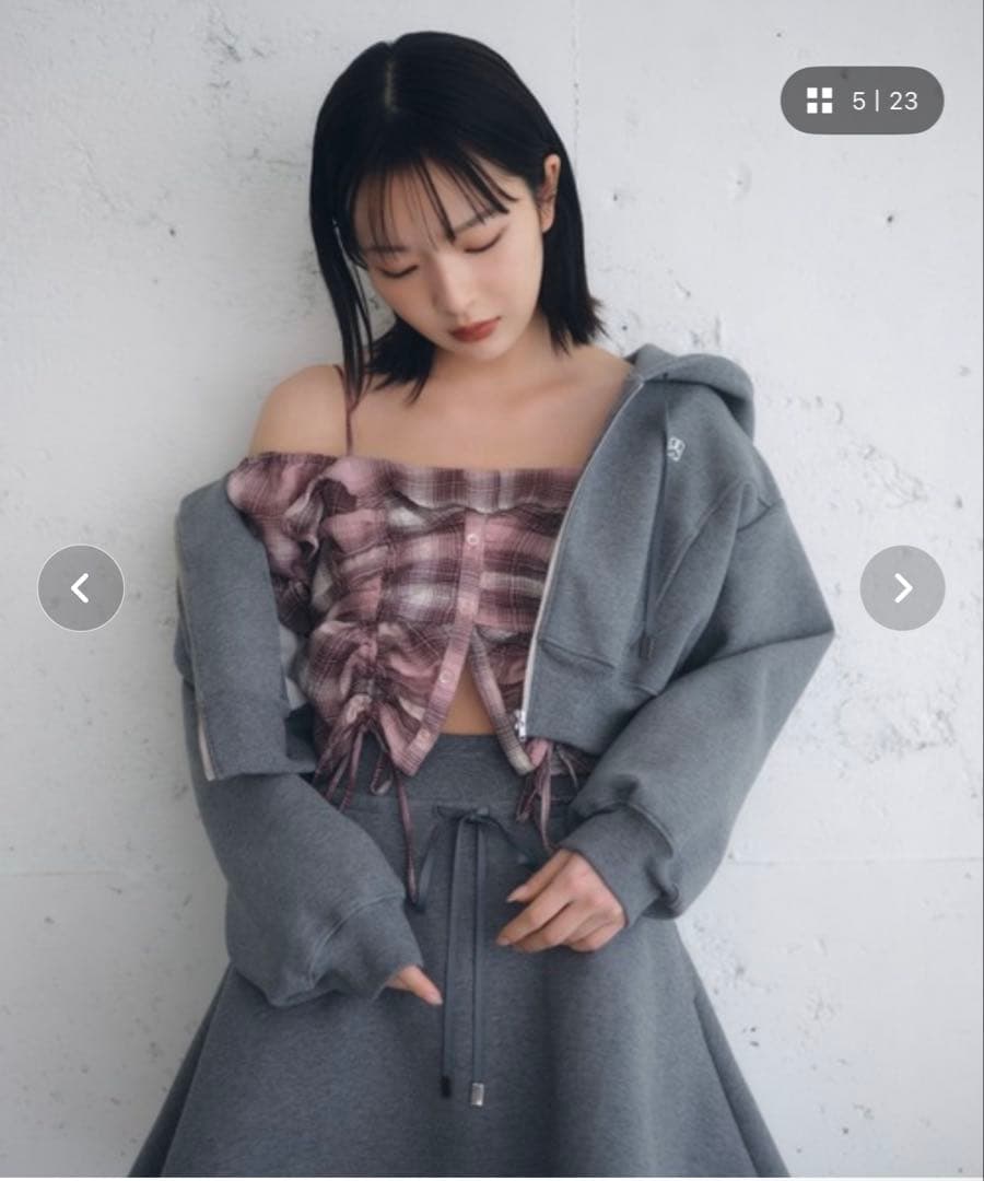 snidelスウェットミニセットアップ