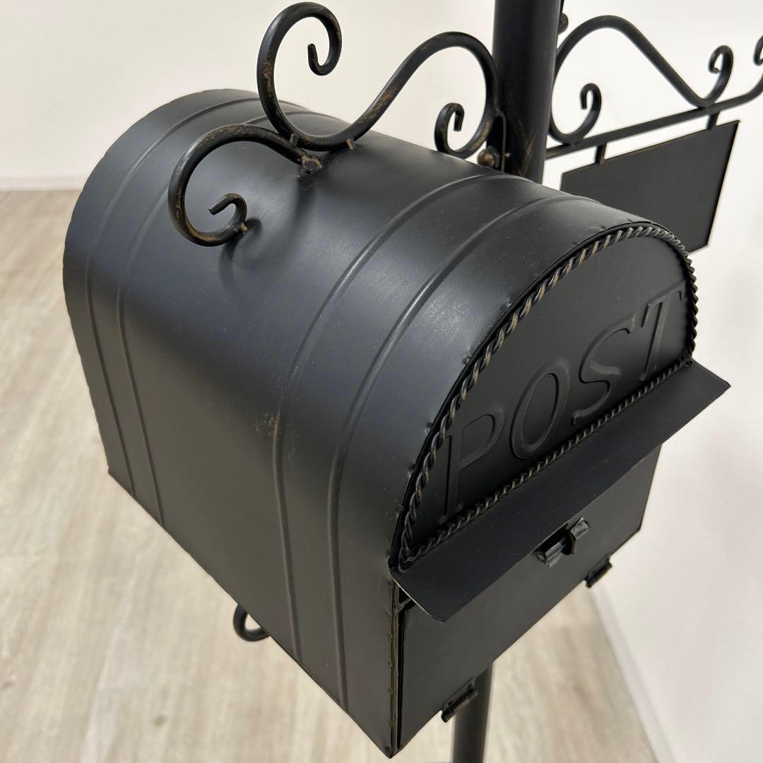 展示品☆オシャレなポールポスト 郵便受 郵便ポスト アンティーク風 置き型タイプ