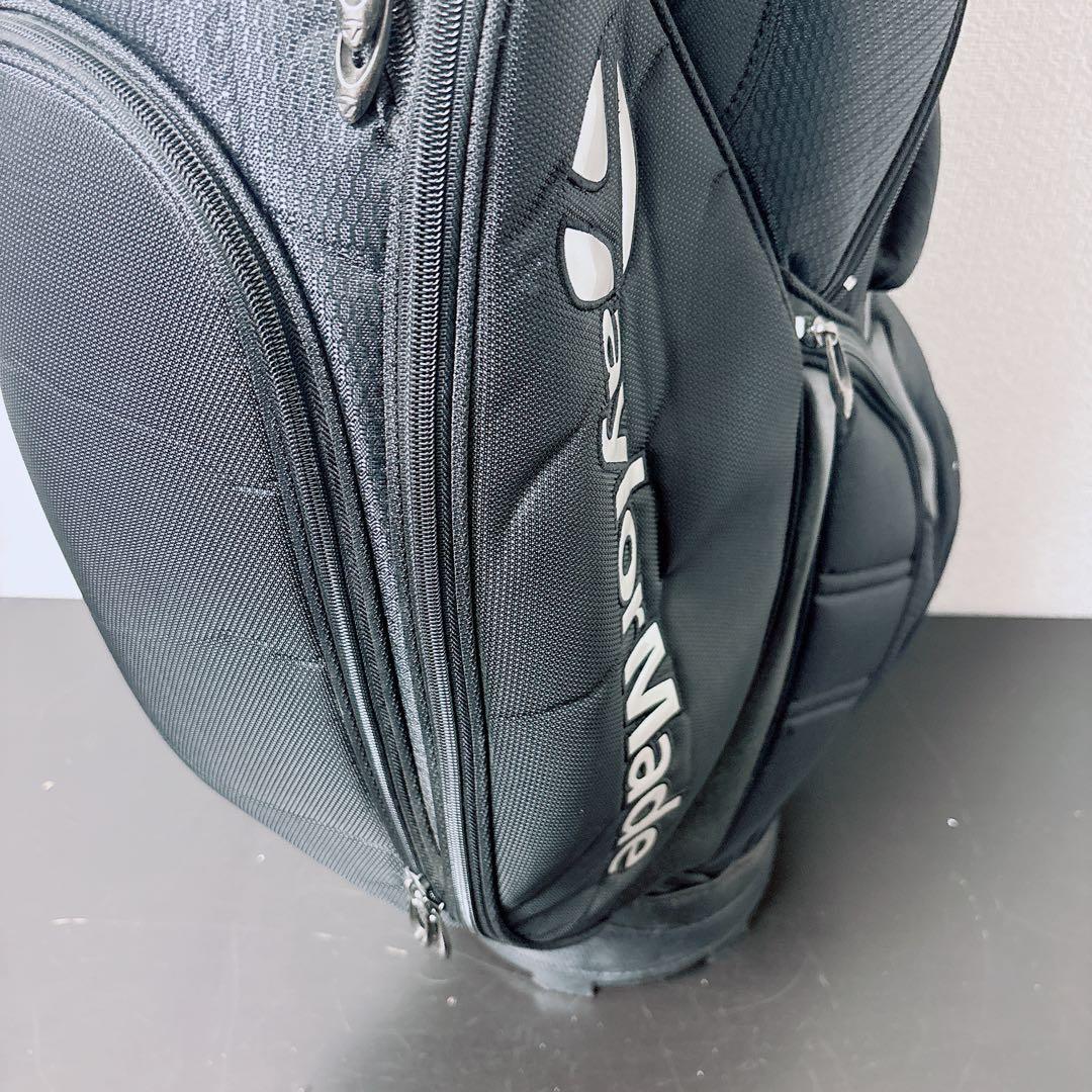 美品 テーラーメイド キャディバッグ 5分割フード付 ブラック　ゴルフバック