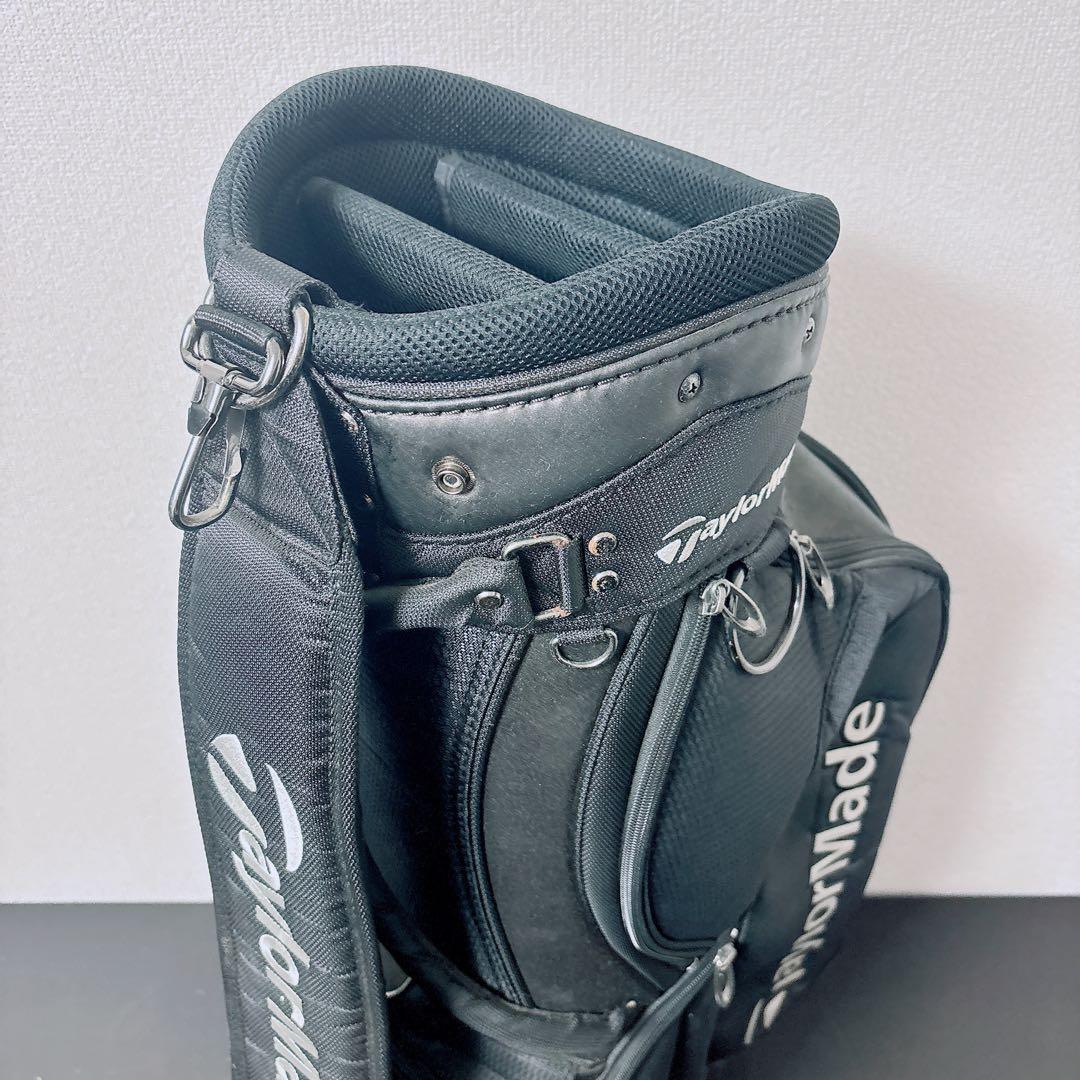 美品 テーラーメイド キャディバッグ 5分割フード付 ブラック　ゴルフバック