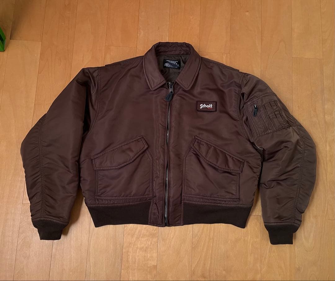 90s Schott CWU-R フライトジャケット ブラウン 希少 - メルカリ