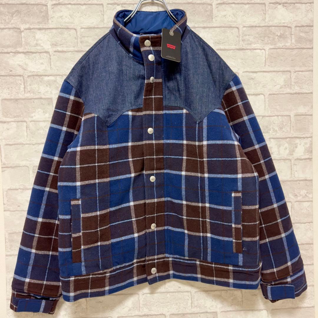 まーちゃん様【新品タグ付】リーバイス デニム 切替 チェック 中綿ジャケット