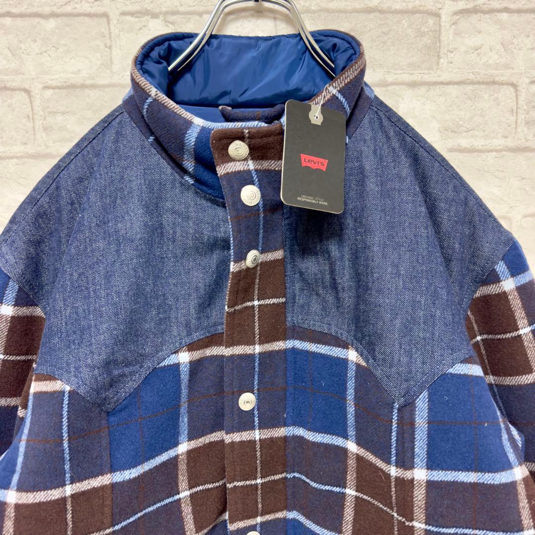 まーちゃん様【新品タグ付】リーバイス デニム 切替 チェック 中綿ジャケット