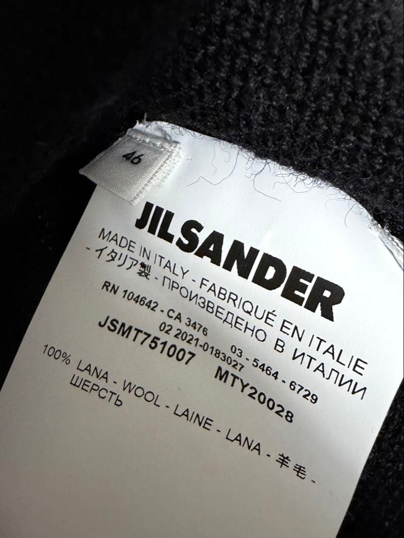 ☆21AW JIL SANDER ジルサンダー ハーフジップ ニット 46 - メルカリ
