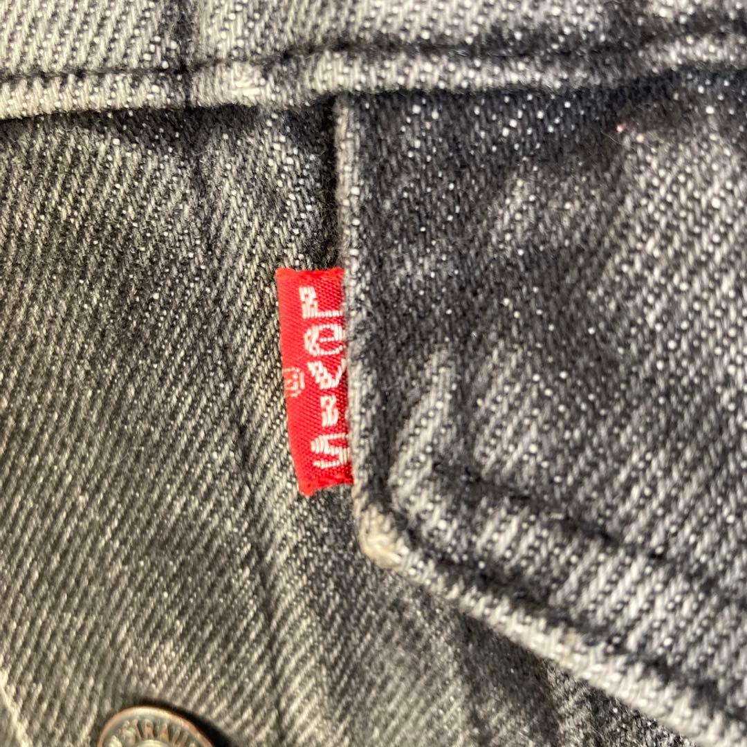 希少【USA製】 70706-0258 先染め ブラック デニムジャケット 16