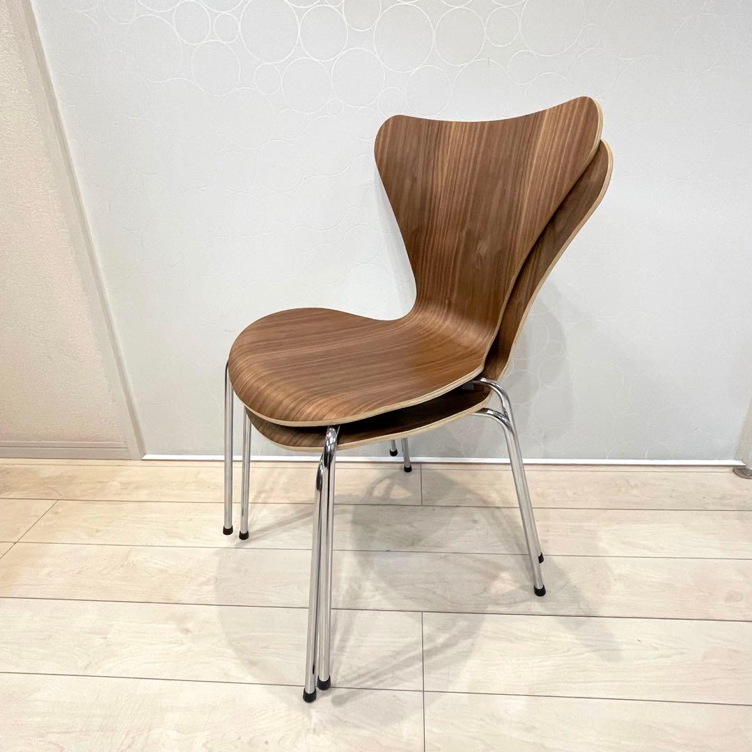 美品 セブンチェア リプロダクト 2脚セット プライウッドチェア スタッキング