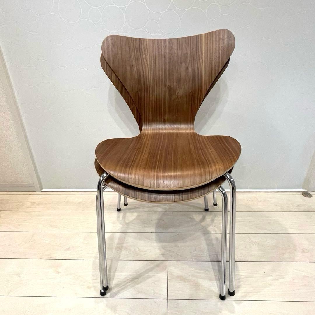 美品 セブンチェア リプロダクト 2脚セット プライウッドチェア スタッキング