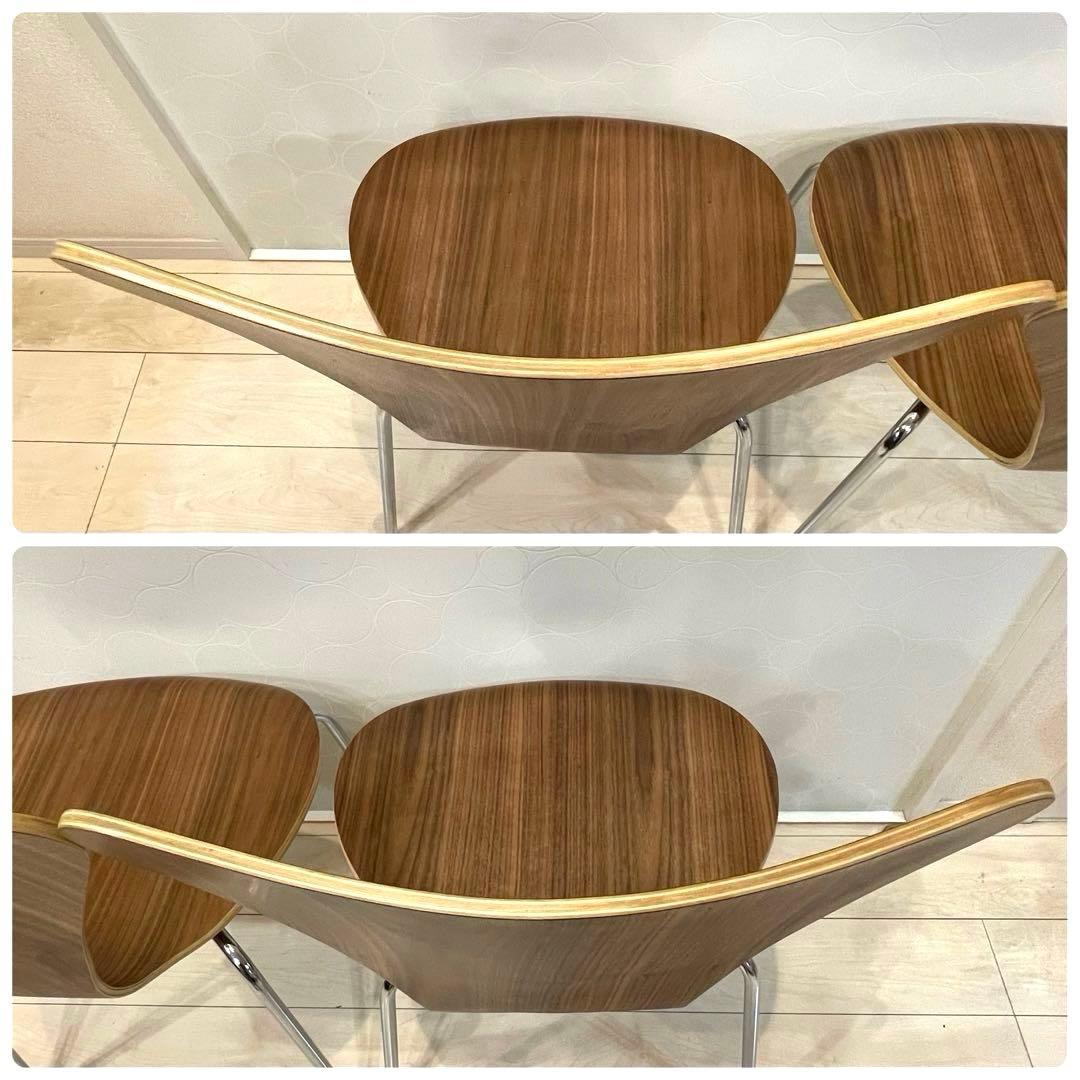 美品 セブンチェア リプロダクト 2脚セット プライウッドチェア スタッキング