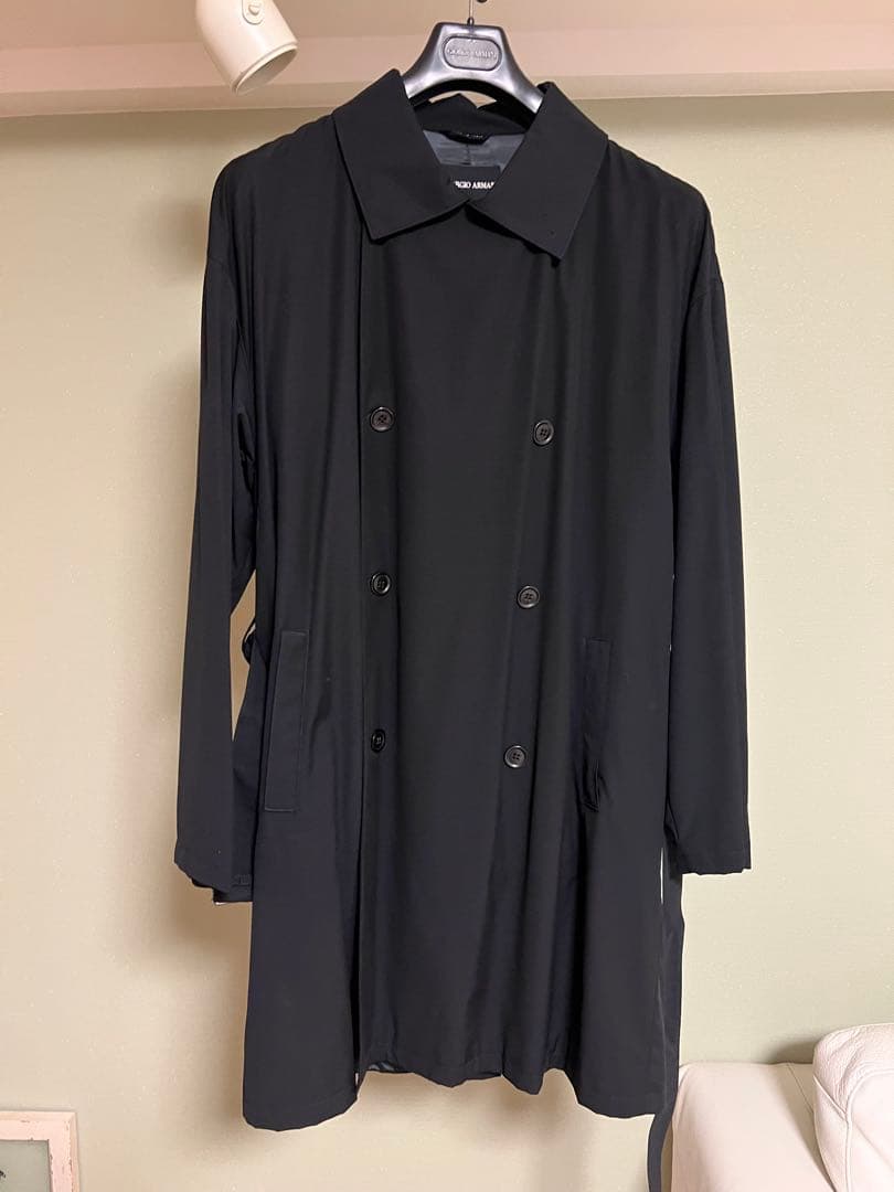 ジョルジオ・アルマーニ ステンカラーコート - メルカリ