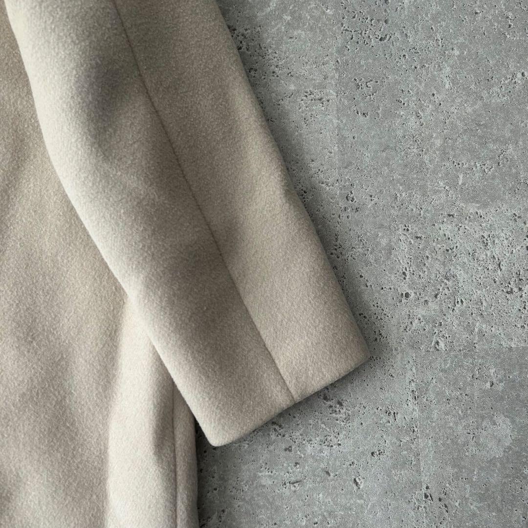 IENA イエナ　ラムウール ノーカラーコート　アイボリー　36